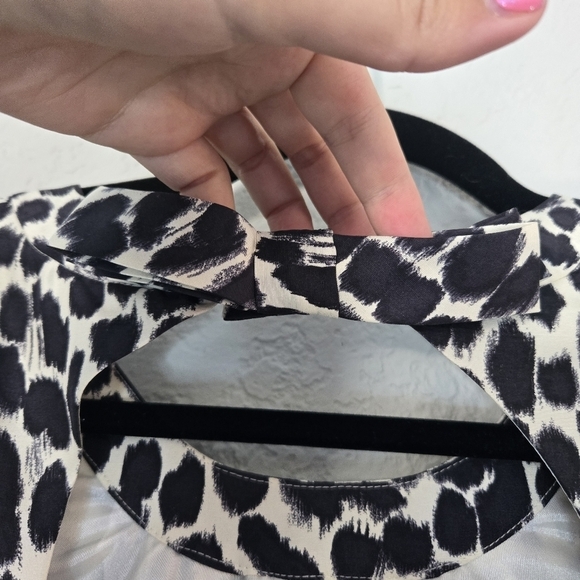 Kate Spade New York 4 Dorothy Leopard Print Silk 3/4 Sleeve Mini Dress 100% silk - Picture 7 of 12